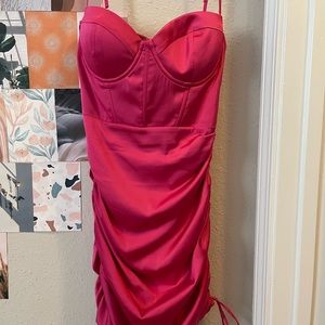 Womens hot pink mini dress